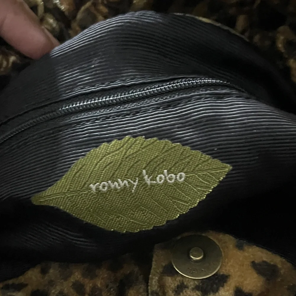 Ronny Kobo leopard print faux fur hobo bag
